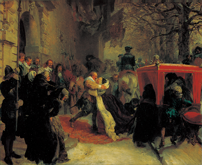  Adolpyh Von Menzel —— 古斯塔夫·阿道夫在哈瑙城外迎接他的妻子